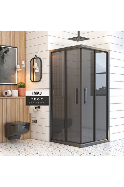 İmaj Banyo Troy Füme Cam Kare Duşakabin