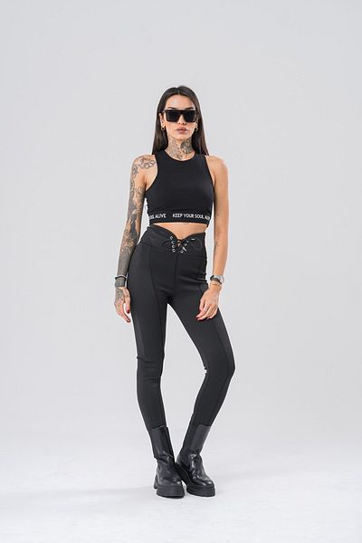 go gang own Jambiere de damă Fiona cu dantelă în talie și cusături overlock