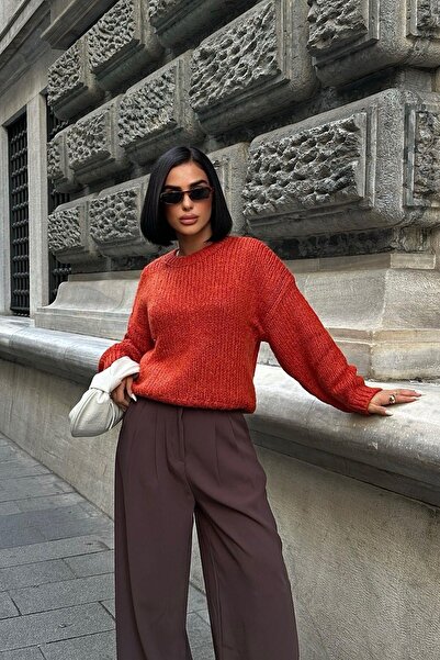 YOUR NAME okrugla kragna Ženski džemper sa šarama