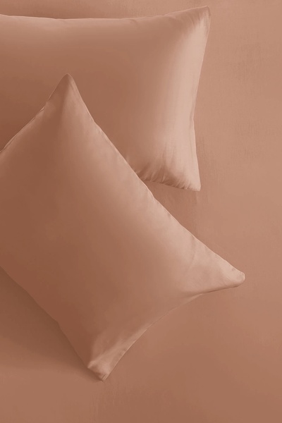 İssimo Home Simply Peach Cotton Satin Fitted Set 120*200/50*70