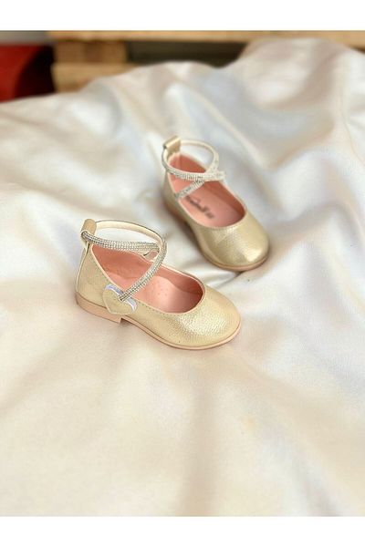 Görkem bebe ayakkabı ve tekstil Girl's Ankle Wrap Velcro Ballerinas