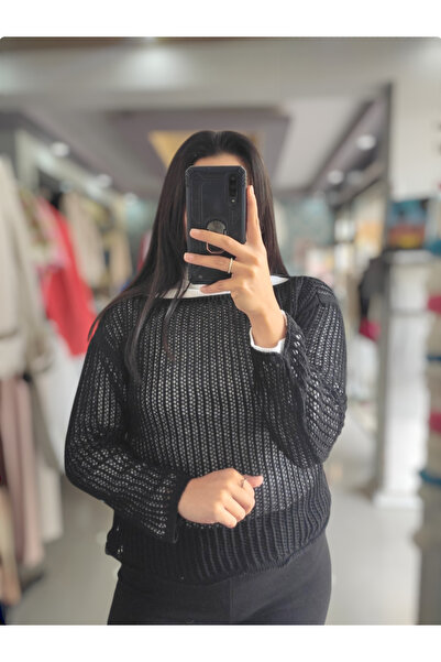 Sublime Butik Pulover perforat din tricotaje ajurate de damă