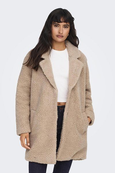 ONLY Soft Textured Oversize Fit Teddy Plush Coat COAT 15304788