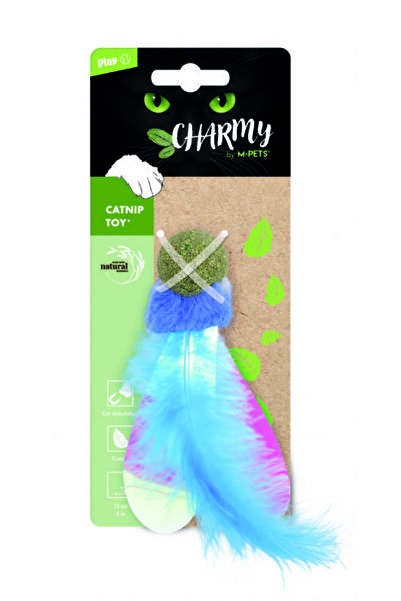 M-PETS لعبة تشارمي اليراع كاتنيبل للقطط باللون الأزرق