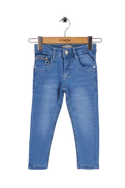 Mutlu Kids Girl's Jeans - Happy Pocket Zipped