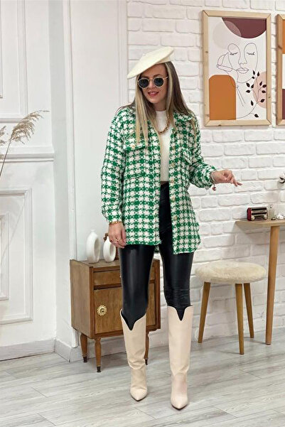 msendam قميص نسائي كبير الحجم بياقة وجيب وأزرار ذهبية وأكمام طويلة وسترة شتوي...