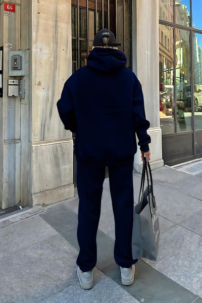 BayBayan Γυναικείο σετ φόρμας με εύκαμπτη τσέπη καγκουρό Oversize