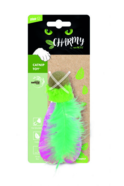 M-PETS Charmy Firefly Catnip Cat Toy Green