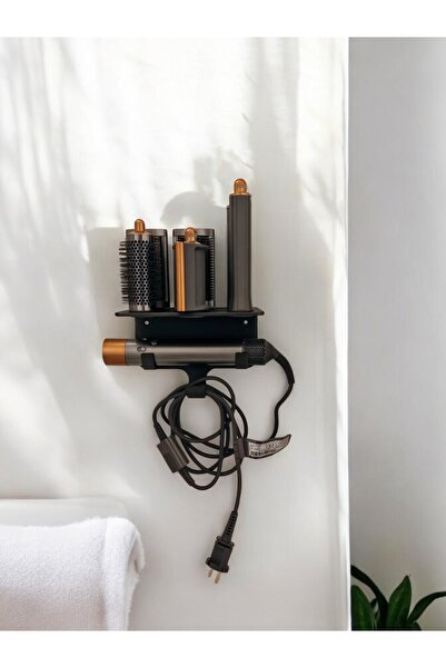 Goplast Premium Dyson Airwrap Uyumlu Düzenleyici Stand, Saç Şekillendirici Organizer Standı, Duvara Monte