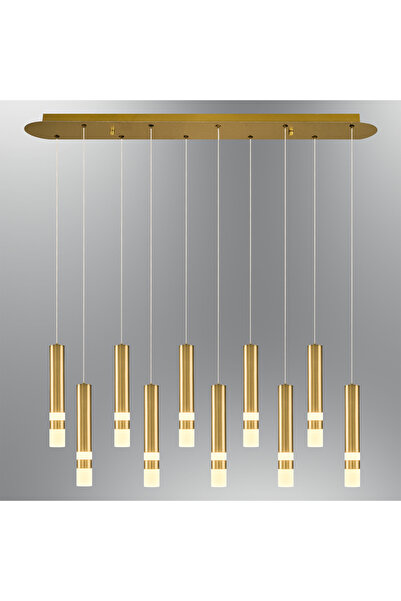 Özcan Aydınlatma 2812-10As-03 Osci 10'Lu Sıralı Sarkıt Sarı