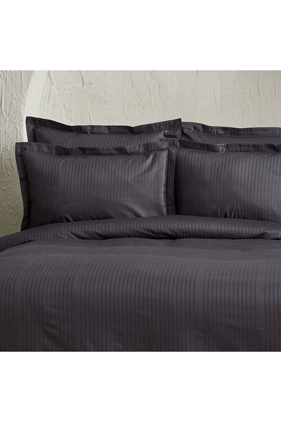 Karaca Home Uniq 100% Baumwolle Satin Einzel-Bettbezug-Set, Anthrazit