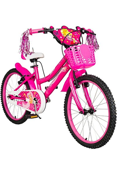 Serraro 20 Jant Çocuk Bisikleti 2025 Model Pembe Çamurluk Ve Sepetli Lüks