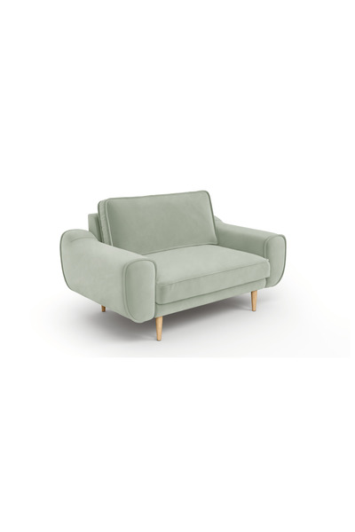 Normod Klem Loveseat Ahşap Ayak - Kadife