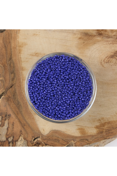 Prestij Boncuk Mărgele de nisip Saks Mavi ABC - 2 mm, 500 grame, 12/0 - K48