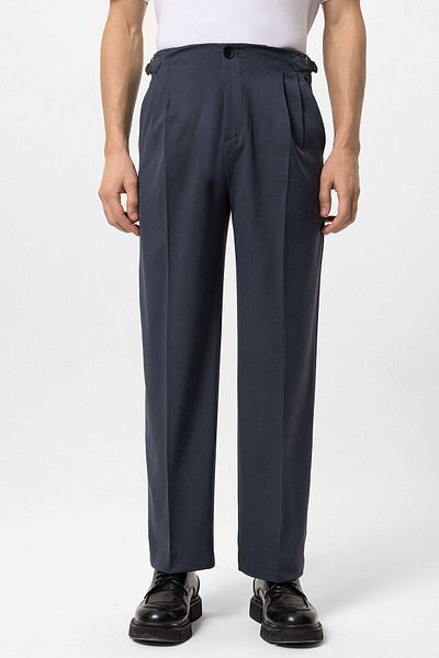 Antioch Smoked High Waist Buckle Detailed Comfortable Fit Men's Pants