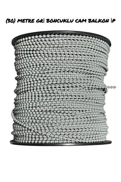 (GRİ) Plastik Cam Balkon Yedek Parça Ipi 30 Metre 4.5 Mm