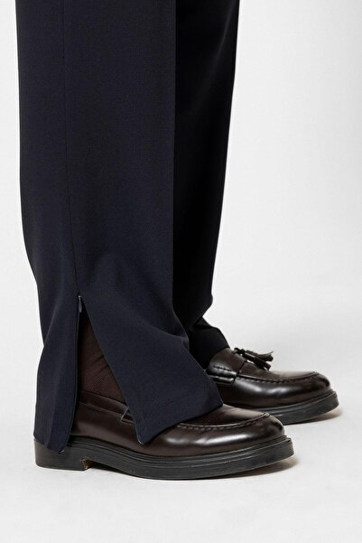 Antioch Lacivert Yüksek Bel Paça Fermuarlı Erkek Pantolon