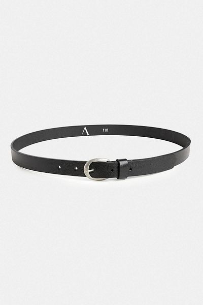 Antioch Black Oval Buckle Men's Leather Belt