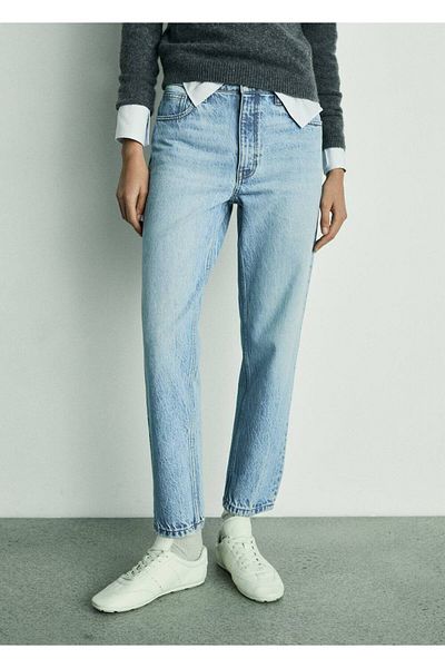 MANGO Woman Mom2000 Mom Jean kalhoty s vysokým pasem