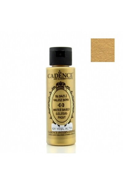 Cadence Su Bazlı Yaldız Metalik Boya 70ml 101 Yeşil Altın