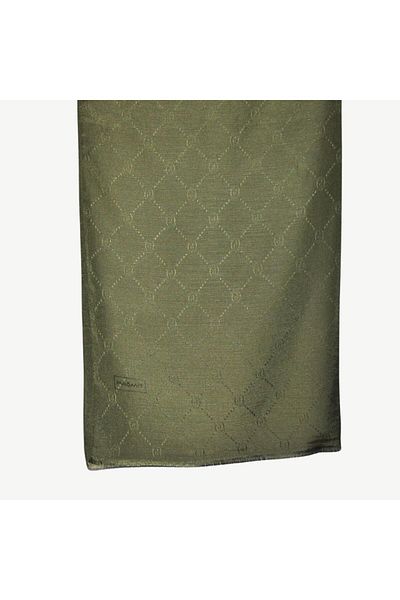 PİRAMİT Khaki Color Monogram P Patterned Shawl