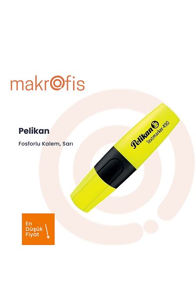 Pelikan قلم تحديد أنيق بألوان الباستيل من بيليكان 490 - أصفر (5 قطع)