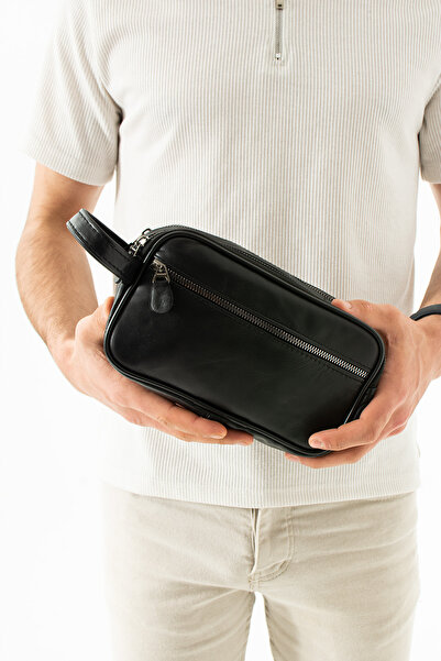 By EDUU Сумка з натуральної шкіри з подвійною блискавкою