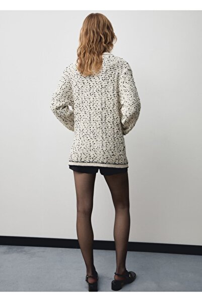 MANGO Woman Geniş kesim kırçıllı hırka