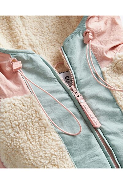SKECHERS S232311 W Outdoor Fleece Full Zip Sherpa Kadın Mont Kadın Kaban PEMBE