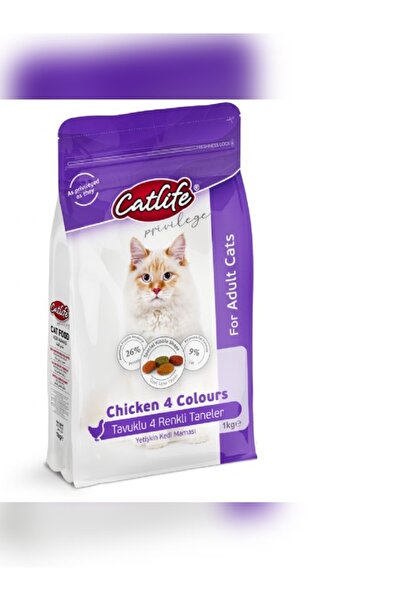 Catlife CATLİFE TAVUKLU MULTİCOLOR YETİŞKİN KEDİ MAMASI 1KG
