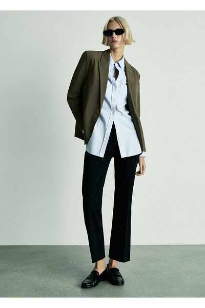 MANGO Woman Mid waist flare jeans