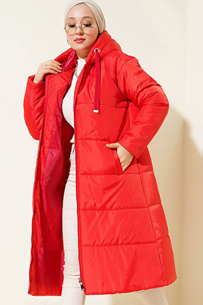 MissThetis Kapüşonlu Çift Cepli Rahat Kalıp Fermuarlı Astarlı Şık ve Cool Uzu...