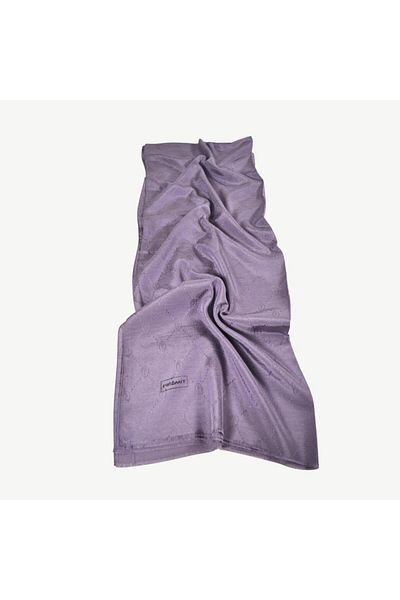 PİRAMİT Lilac Monogram P Patterned Shawl