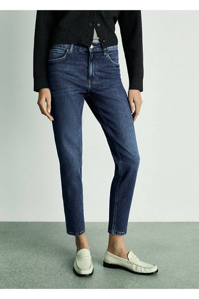 MANGO Woman Newmom Confort Jeanshose mit hoher Taille