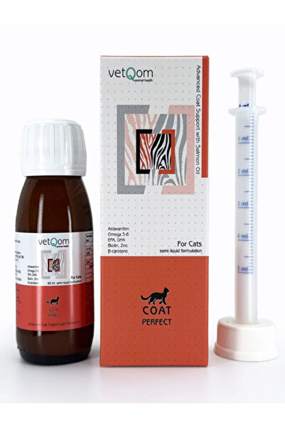 Vetqom Kedi Coat Perfect – Deri ve Tüy Sağlığı – 60 ml.