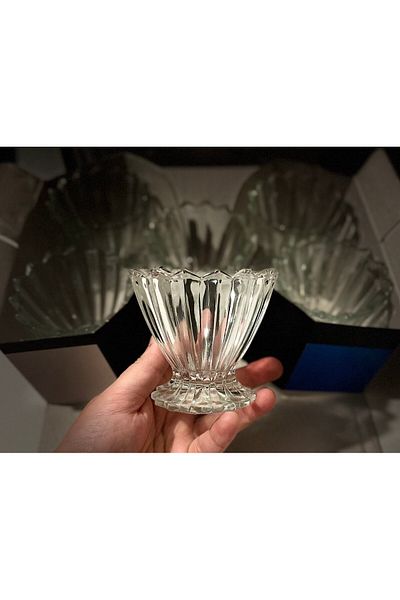 city glass 6 Pieces 250 Ml. Dessert & Ice Cream Presentation Bowl Magnolia Dessert Set