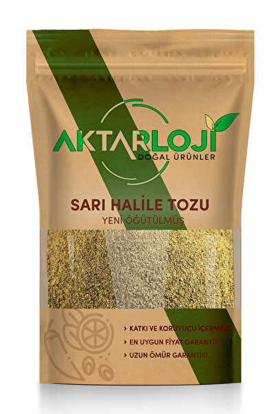 aktarloji Sarı Halile Seti 50 Gr Tane Sarı Halile + 50 Gr Toz Sarı Halile / Yeni Öğütülmüş