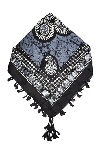 Safir Tuhafiye Βαμβακερό Ινδικό Φουλάρι 110 cm x 110 cm |   Ινδική γραφή