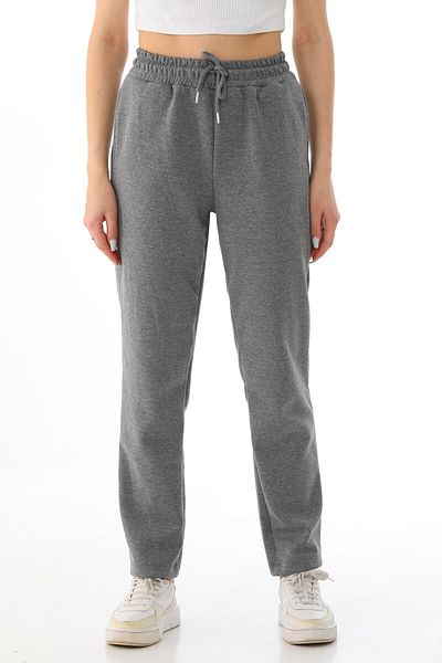 kallima Γυναικεία Φούτερ Ψηλόμεση Γκρι Classic Leg - Casual Seasonal
