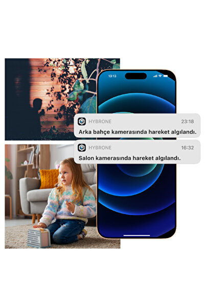 Hybrone Omni Akıllı 3MP 2K 360° WiFi Güvenlik Kamerası – Gece Görüşlü, Hareket Takip, Çift Yönlü Ses