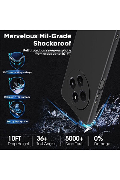 m.tk moveteck Xiaomi Redmi 14C Case with Camera Protection Soft Colorful Silicone + 9H Screen Protector Glass 2in1 Set