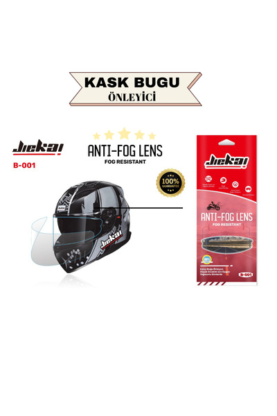JİEKAİ Motorcu Kask Buhar Önleyici Garantili Ürün Kask Vizörü Buğu Buhar Önleyici Film B001