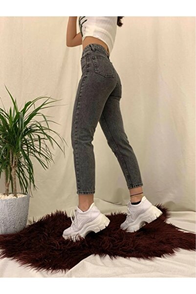 Bella denim Καπνιστή ψηλόμεση μαμά Jean Γυναικεία Boyfriend Jeans