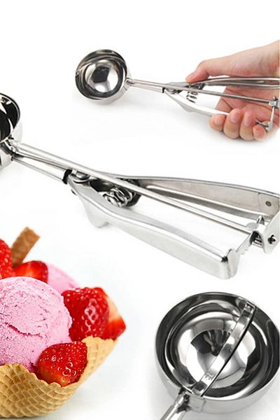 Vipinox Stainless Steel Ice Cream Scoop Halva Spoon Cookie Shaper