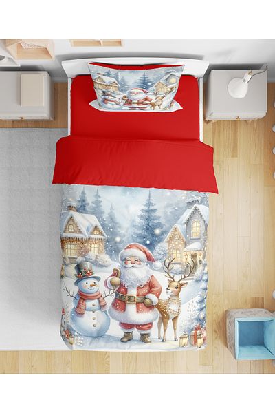 Erays Home Erayshome New Year's Eve 3D Digital Printed Single Duvet Cover Set (Without Sheets)