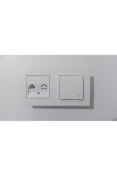 VİKO Viko Karre White Double Set Numeris (Phone Socket), Covered Socket
