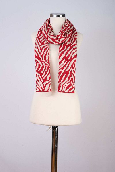 Sebir Moda Zebra Patterned Knitwear Scarf