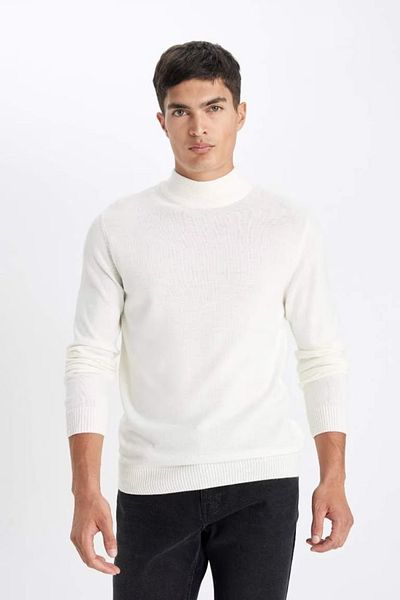 DeFacto Slim Fit Slim Fit Half Turtleneck Basic Plain Knitwear Sweater R1127Az24Wn