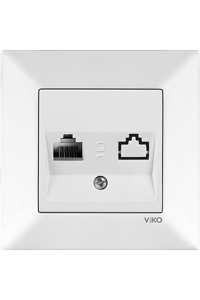VİKO Viko Meridian White Phone Socket - 12 Pieces