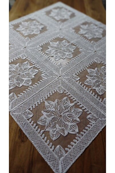 Neweste masa örtüsü kare masa örtüsü tül üzerine dokuma masa örtüsü runner 95...